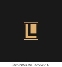Elementos de plantilla de diseño de iconos del logotipo de la letra L, concepto de logotipo de arte de la línea vinculada L,
