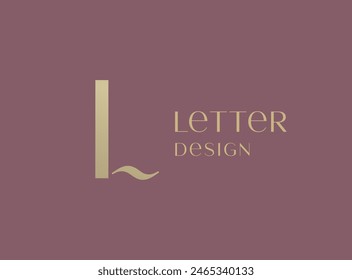 Buchstaben-L-Logo-Design. Klassisches Luxus-Monogramm.