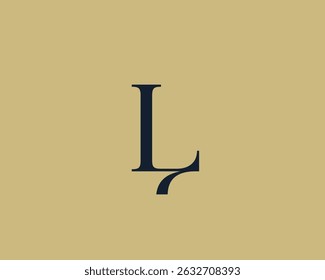 Letra L ícone de logotipo design. Monograma de luxo estilo clássico.