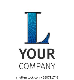 Letter L logo icon design template elements. Abstract guilloche Logo. Excellent vector illustration, EPS 10