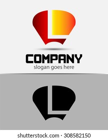 Letter L logo icon design template elements
