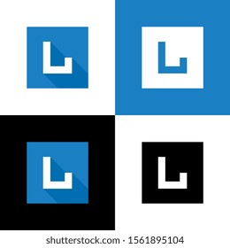 Letter L logo icon, flat design illustration