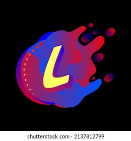 Letter L Logo Icon. Vector letter L logo design with dots
