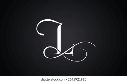 Letter l logo with infinity combination. Modern trendy initial luxury l letter logo design. Royal premium letter l logo design vector template.