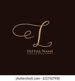 Letter L Logo. Initial Letter Design Vector Luxury Colors