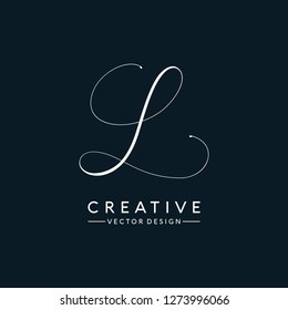 Letter L Logo. Initial Letter Design Vector Luxury Colors