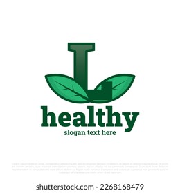 Letter L logo with Leaves icon vector set isolated on white background. Luxury nature leaves logo