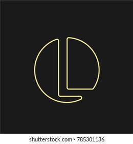 letter L logo of line