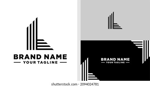 LETTER L LOGO MONOGRAM LINE ELEGANCE EDITABLE