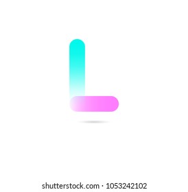 Letter L logo, multi colour letter icon vector template.