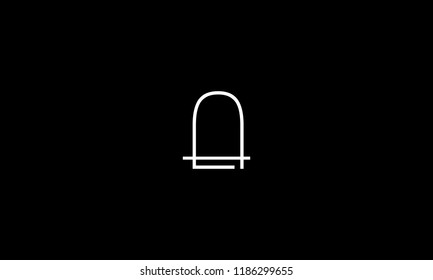 LETTER A AND L LOGO WITH NEGATIVE SPACE EFFECT FOR ILLUSTRATION OR LOGO DESIGN USE