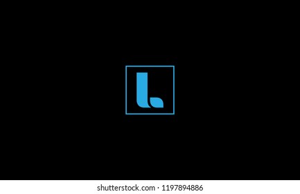 LETTER L LOGO WITH NEGATIVE SPACE EFFECT IN SQUARE FRAME FOR LOGO DESIGN OR ILLUSTRATION USE
