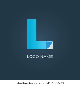 Letter "L" logo on isolated background. Vector image