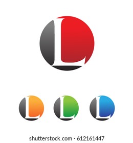 Letter L logo round