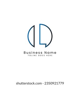 Logo de la letra L, símbolo de forma redonda, digital, tecnológica, multimedia, diseño de corte