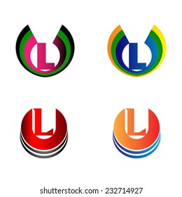 Letter L logo set