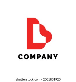 El logotipo de la letra L en forma de letra B. Sencillo minimalista y único. Diseño del logotipo del vector