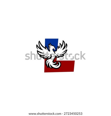 Letter L logo shaped like a rising phoenix bird. Bold vector symbol for rebirth, strength, insurance, and investment company branding
