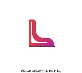 Letter L Logo, Shoe Logo, Company Initial Vector Art