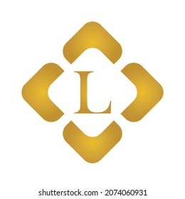 Das Logo des Buchstaben L mit einfachem, aber elegantem Design