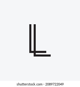 Ilustración de vectores abstractos de la plantilla de logotipo L - Plantilla de diseño de vectores de logotipos de líneas.