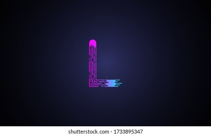 Letter L logo template with gradient color