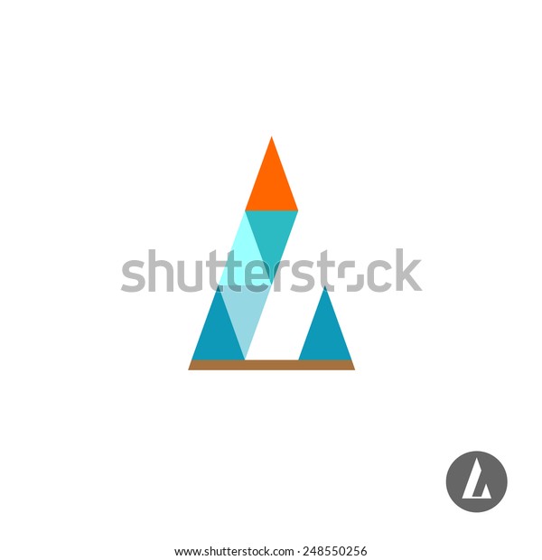 Letter L Logo Template Triangles Style Stock Vector (Royalty Free) 248550256