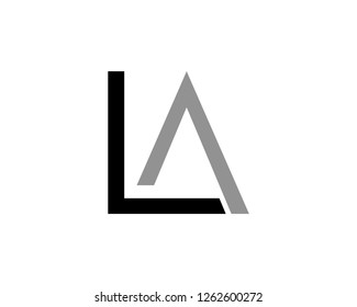 Letter L And A Logo Template Vector