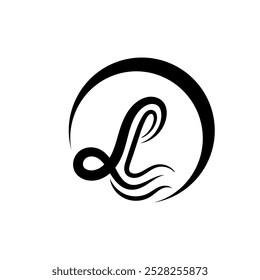 letra l logotipo único e simples