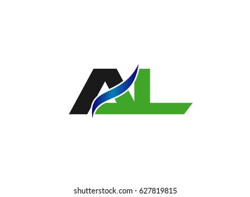 Letter a and L logo vector
