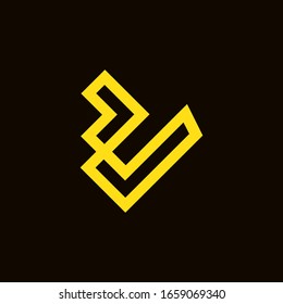 Letra L vector logotipo. Elemento de plantilla de logotipo abstracto. Elemento de plantilla de diseño de logotipo de vector plano