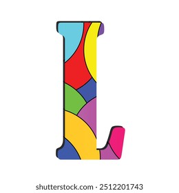 Letter L logo vector art. Abstract colorful letter "L" design vector. Vibrant and artistic letter "L" illustration with bright, bold colors in a modern, geometric style. Letter L Icon Design Vector.