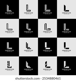 letter l logo vector collection