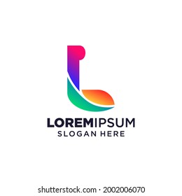 Letter L logo vector illustration, Design inspiration. Colorful icons