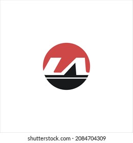 letter l a logo vector template block
