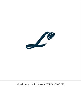 letter l logo vector template headset