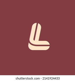 Letter L logo vector template. Abstract flat icon symbol logotype in minimal style.