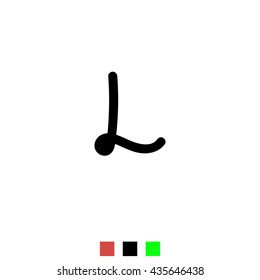 The letter L for logos, icons, web design, the template element. Black letters on a white background English alphabet. Vector Illustration Eps10.
