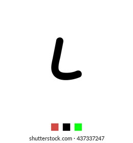 The letter L for logos, icons, web design, the template element. Black letters on a white background English alphabet. Vector Illustration Eps10.