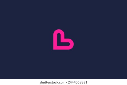 letter l with love logo icon design vector design template inspiration