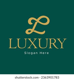 Letter L Luxury gold logo template vector design