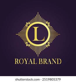Letter L luxury gold logo concept