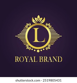 Letter L luxury gold logo concept