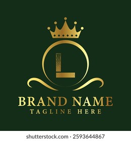 Letter L luxury gold logo concept