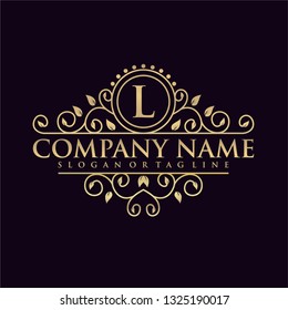 Letter Luxury Hotel Label Stock Vector (Royalty Free) 1325188685