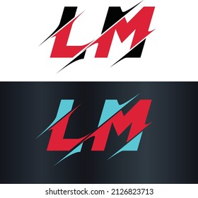 Letra L M Diseño de logotipo de vectores modernos creativo