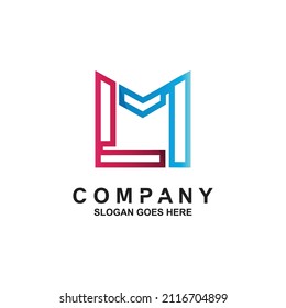 Letter l and m logo design