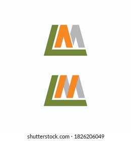 Diseño vectorial de logotipo L y M de letra