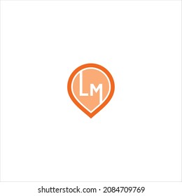 letter l m logo vector template location