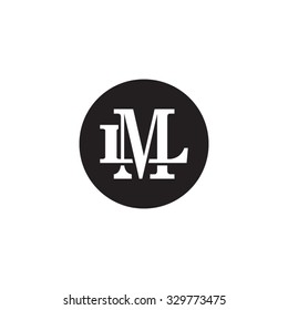 Letter L And M Monogram Circle Logo